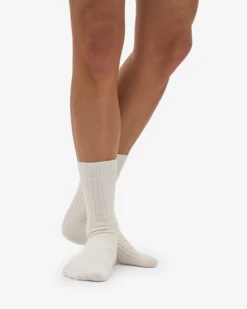 Merino Wool Blend Sock - Optical White