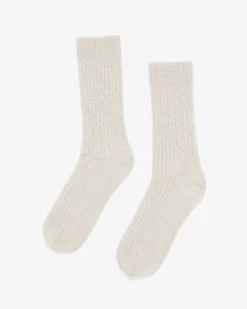 Merino Wool Blend Sock - Optical White