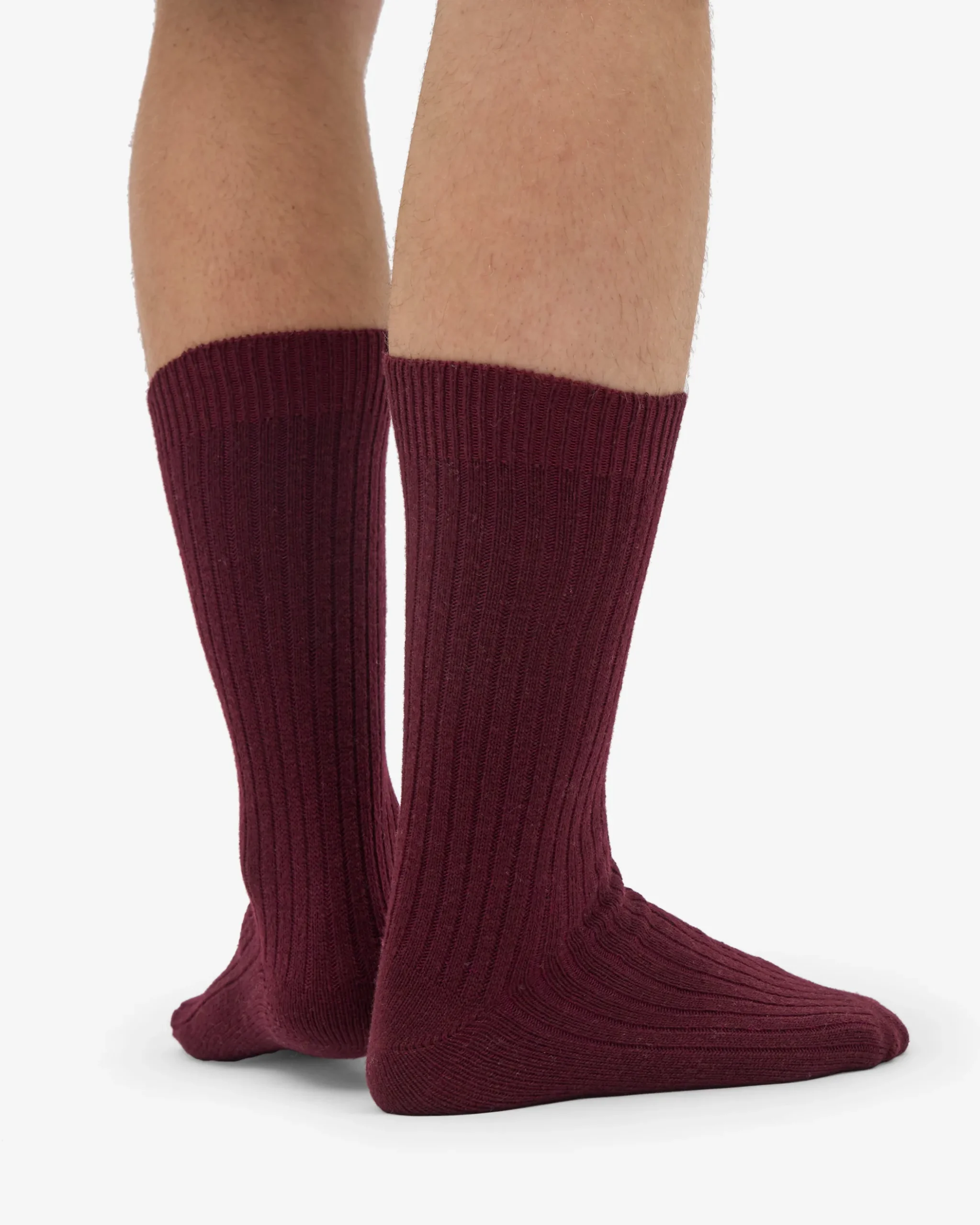 Merino Wool Blend Sock - Oxblood Red