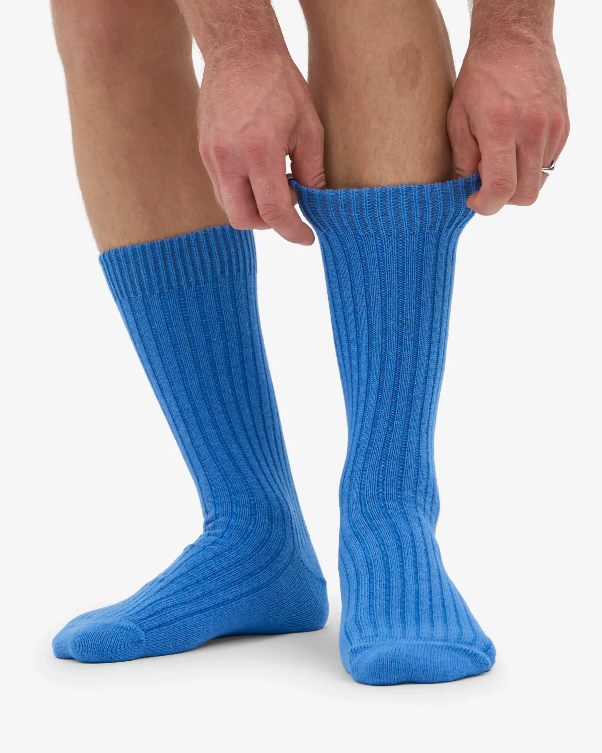 Merino Wool Blend Sock - Pacific Blue