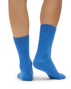 Merino Wool Blend Sock - Pacific Blue