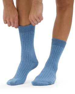 Merino Wool Blend Sock - Seaside Blue