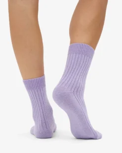 Merino Wool Blend Sock - Soft Lavender