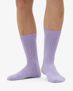 Merino Wool Blend Sock - Soft Lavender
