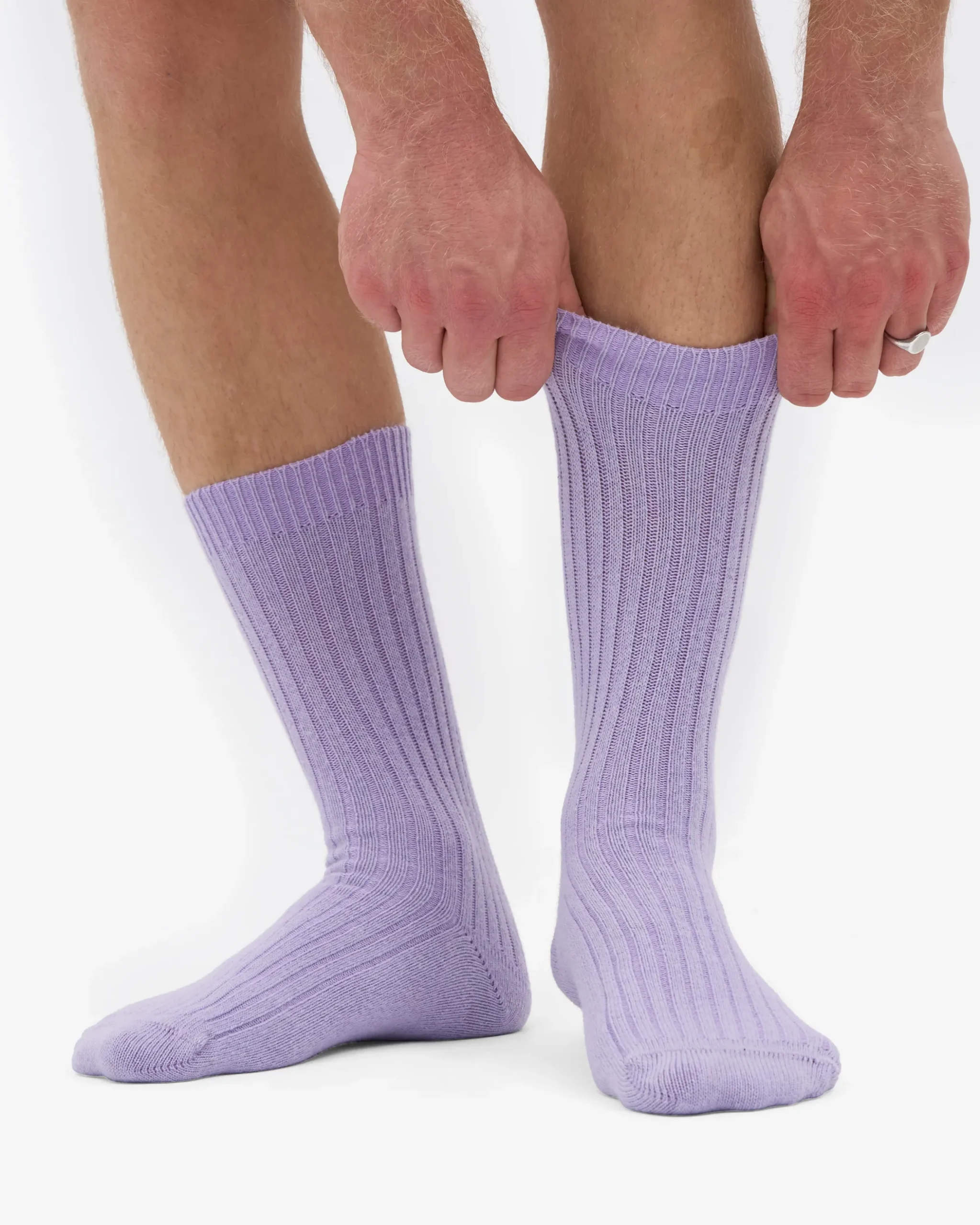 Merino Wool Blend Sock - Soft Lavender