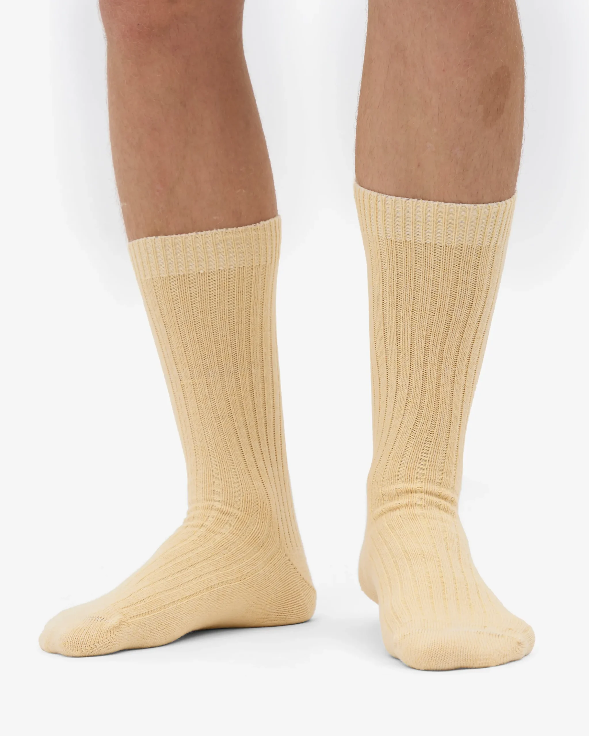 Merino Wool Blend Sock - Soft Yellow