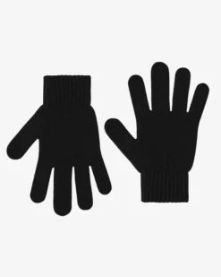 Merino Wool Gloves - Deep Black