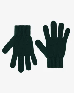 Merino Wool Gloves - Emerald Green