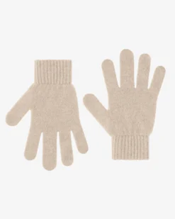 Merino Wool Gloves - Ivory White