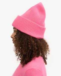 Merino Wool Hat - Bubblegum Pink