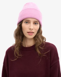 Merino Wool Hat - Cherry Blossom