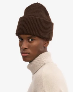 Merino Wool Hat - Coffee Brown