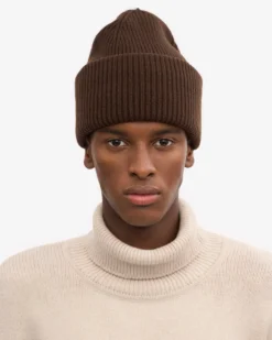 Merino Wool Hat - Coffee Brown