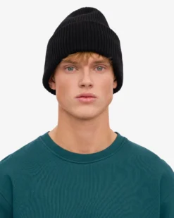 Merino Wool Hat - Deep Black