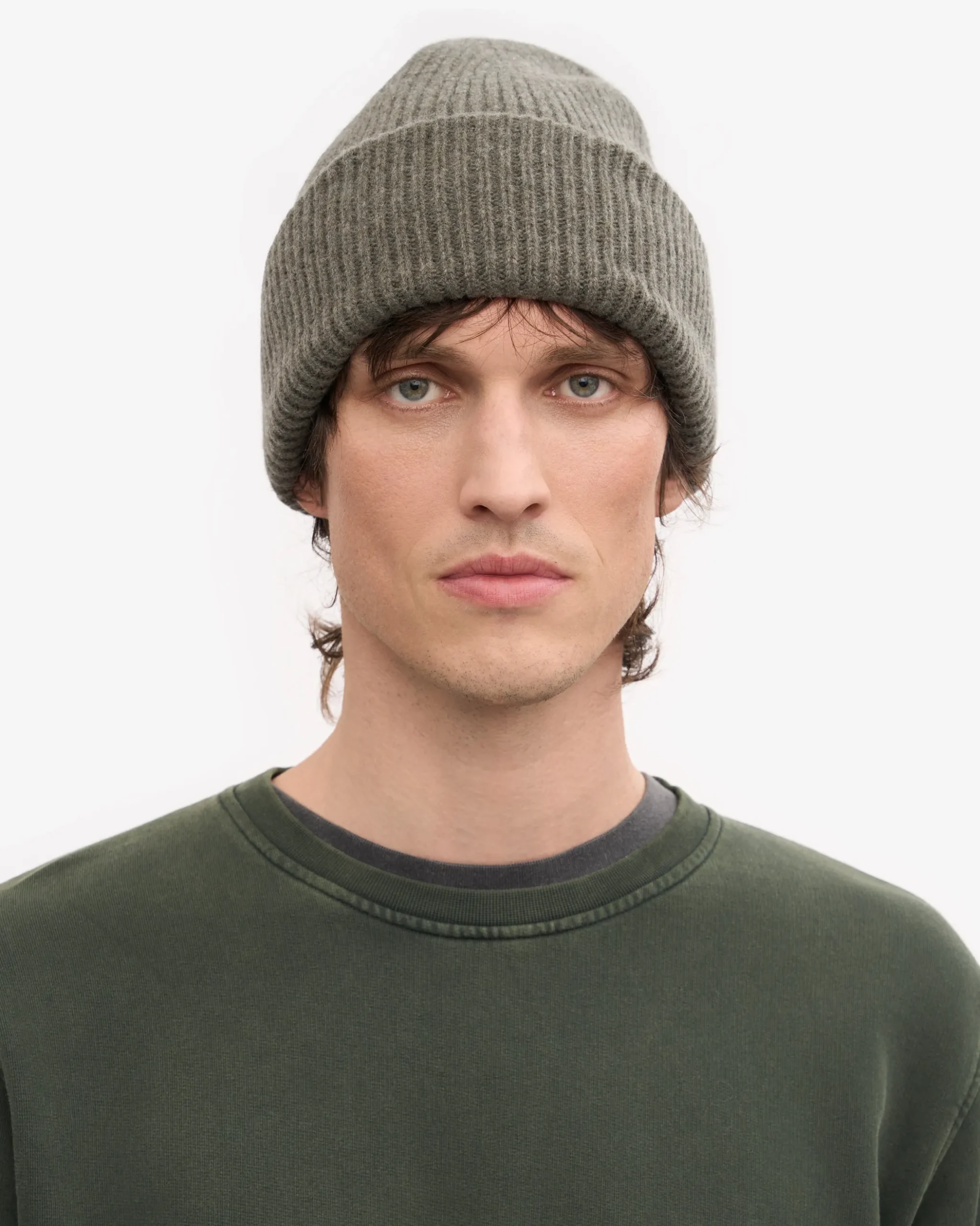Merino Wool Hat - Dusty Olive