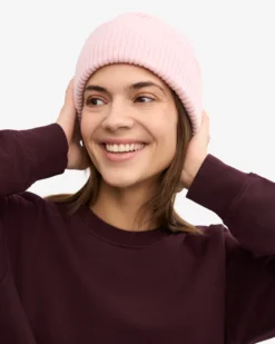 Merino Wool Hat - Faded Pink