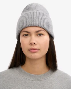 Merino Wool Hat - Heather Grey