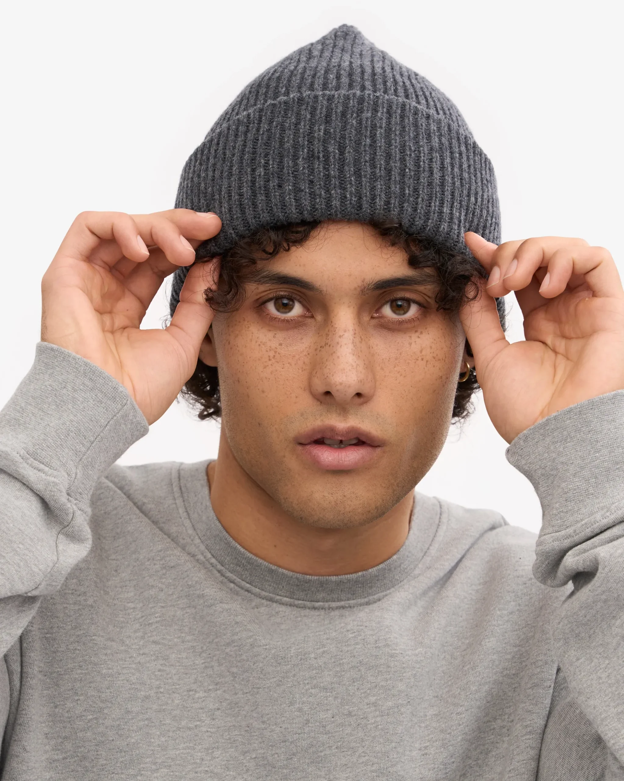 Merino Wool Hat - Lava Grey