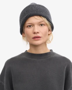 Merino Wool Hat - Lava Grey