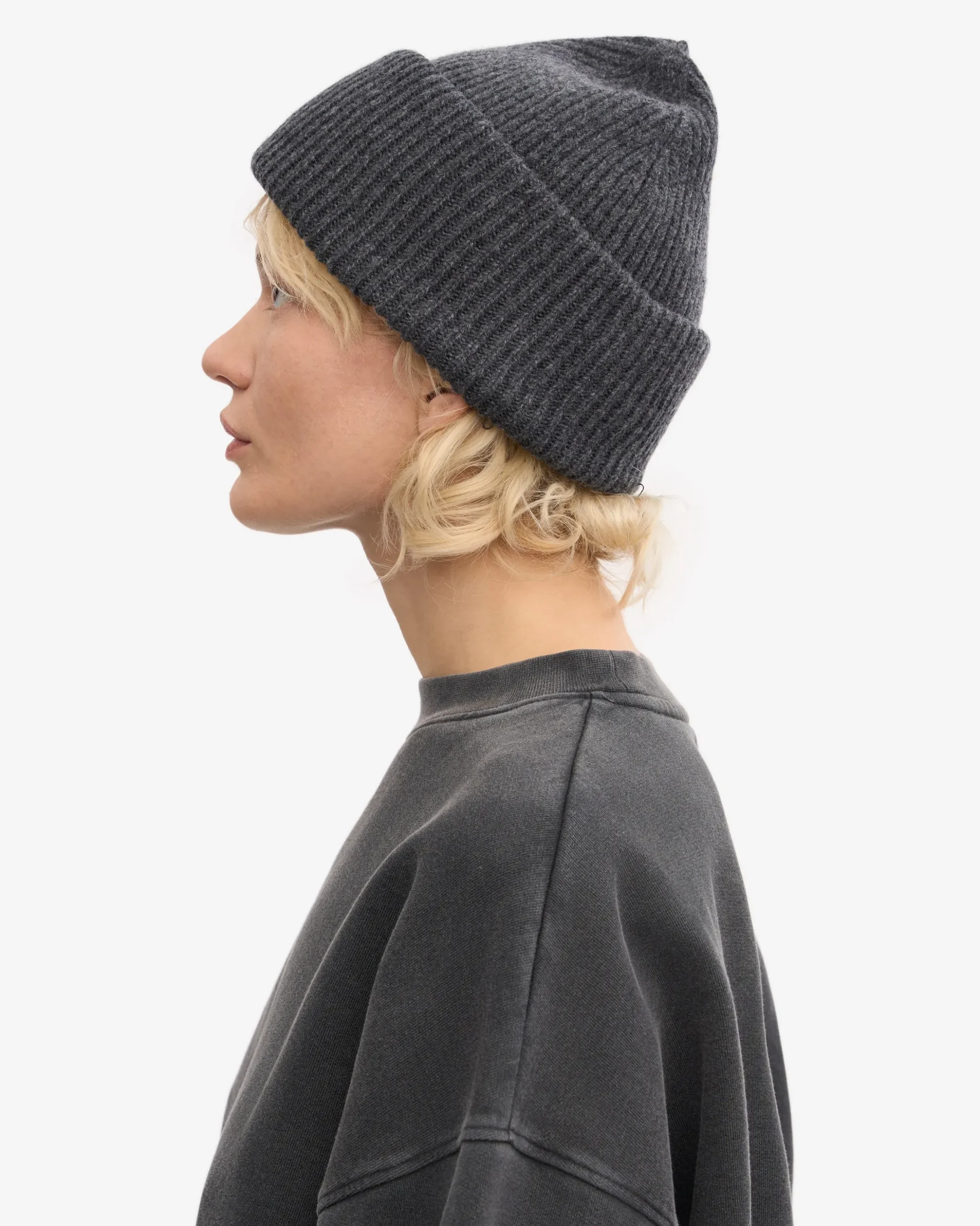 Merino Wool Hat - Lava Grey