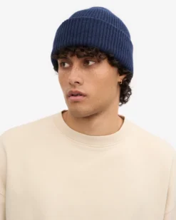 Merino Wool Hat - Marine Blue