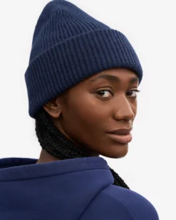Merino Wool Hat - Marine Blue