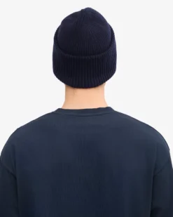 Merino Wool Hat - Navy Blue