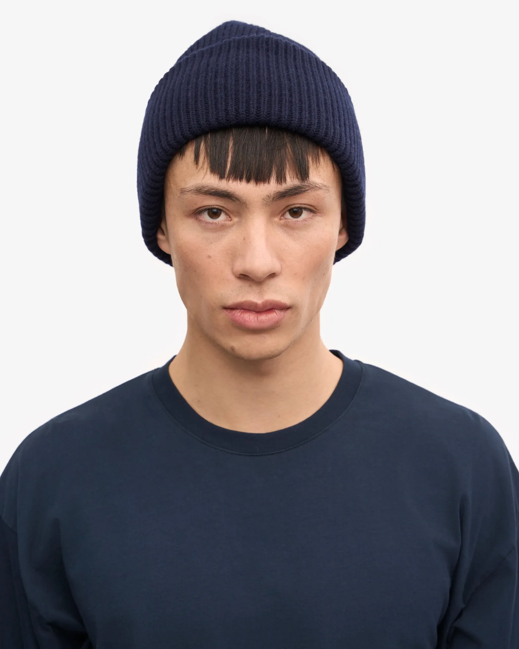 Merino Wool Hat - Navy Blue