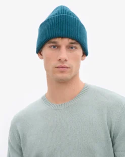 Merino Wool Hat - Ocean Green