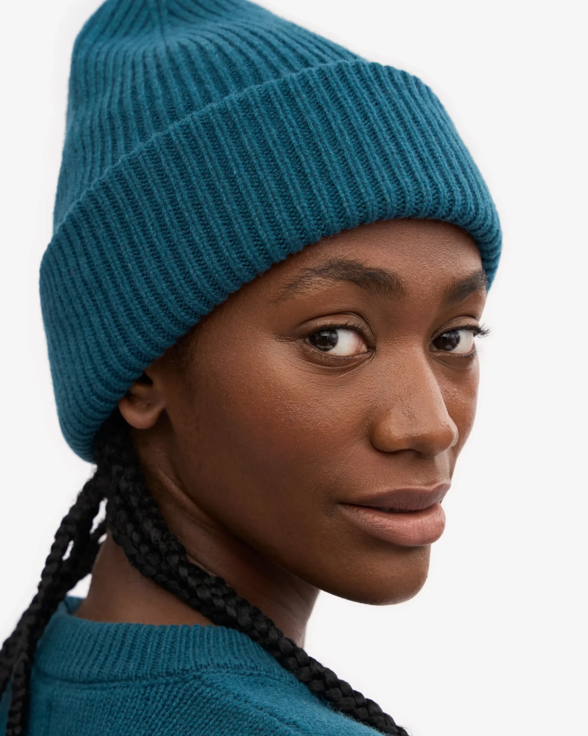 Merino Wool Hat - Ocean Green