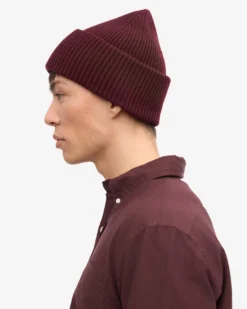 Merino Wool Hat - Oxblood Red