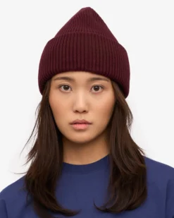 Merino Wool Hat - Oxblood Red