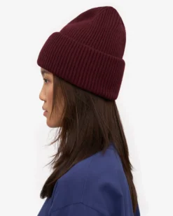 Merino Wool Hat - Oxblood Red
