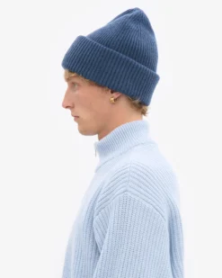 Merino Wool Hat - Petrol Blue