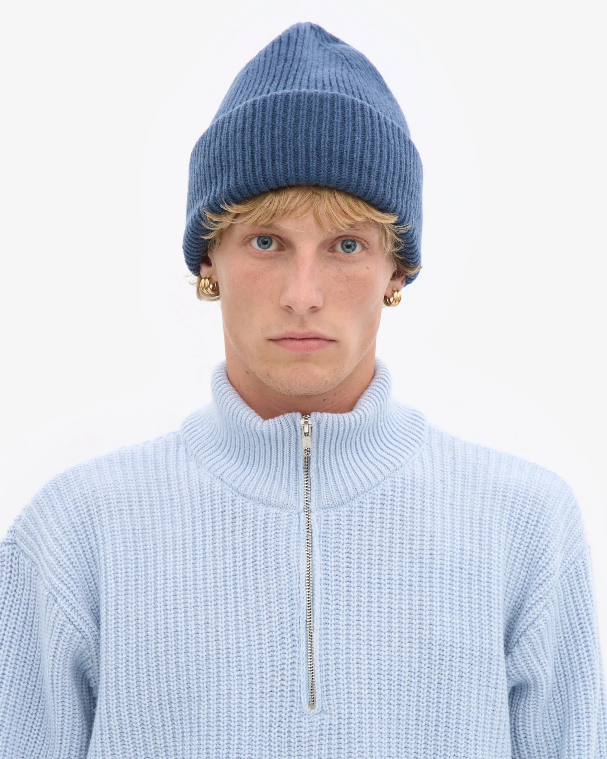 Merino Wool Hat - Petrol Blue