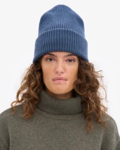 Merino Wool Hat - Petrol Blue