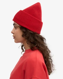 Merino Wool Hat - Scarlet Red
