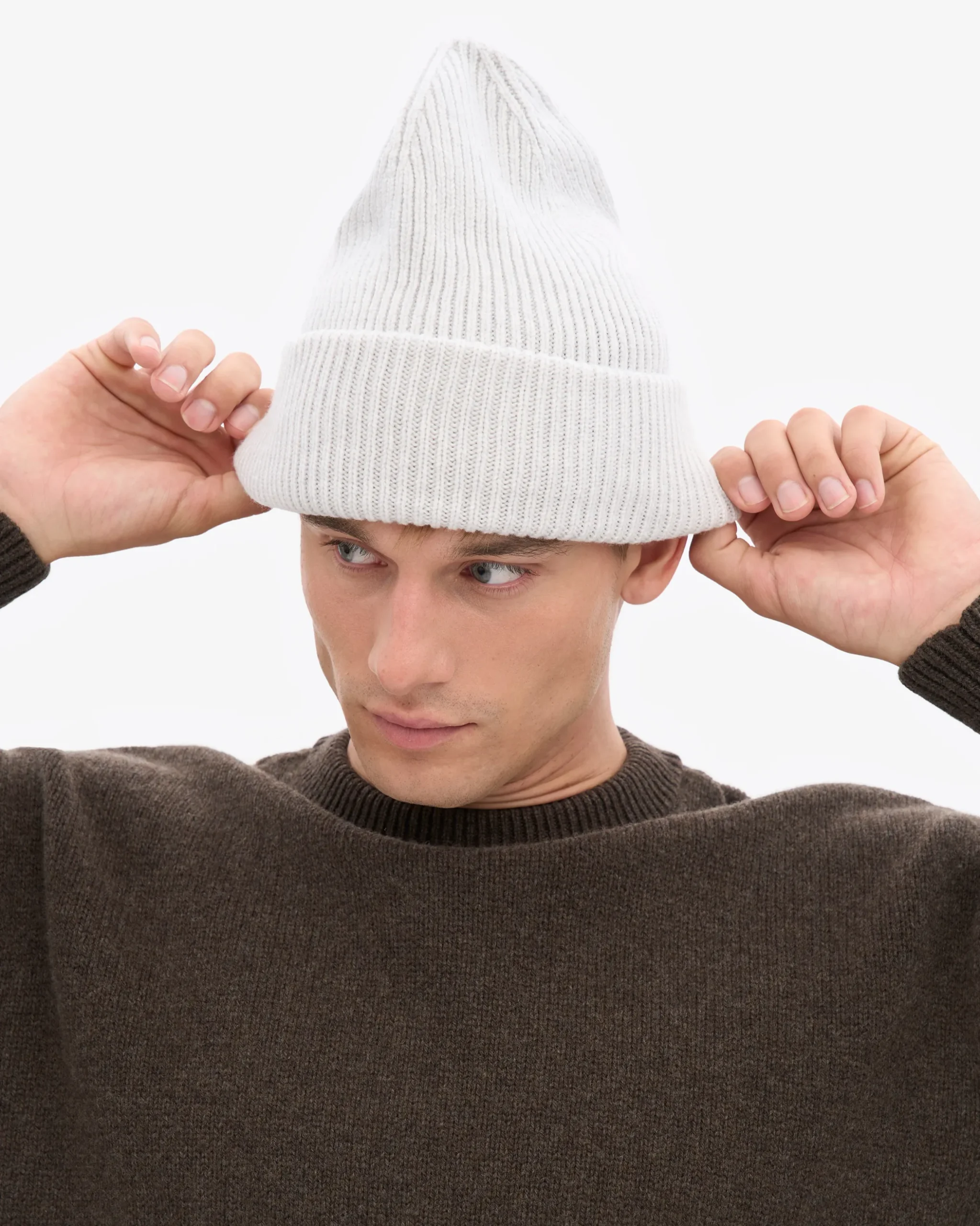 Merino Wool Hat - Snow Melange