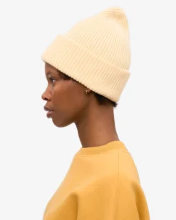 Merino Wool Hat - Soft Yellow