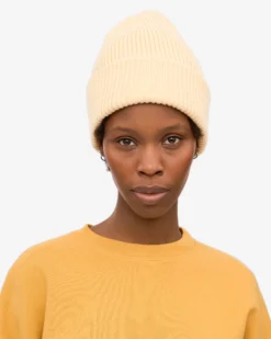 Merino Wool Hat - Soft Yellow