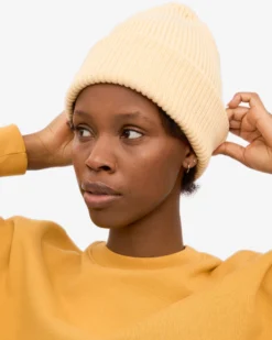 Merino Wool Hat - Soft Yellow