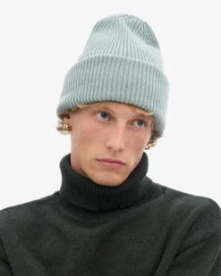 Merino Wool Hat - Steel Blue