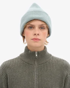 Merino Wool Hat - Steel Blue
