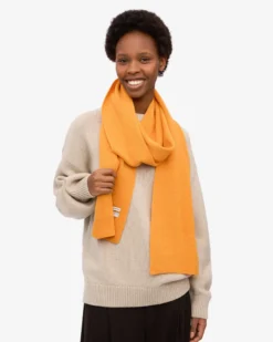 Merino Wool Scarf - Burned Yellow