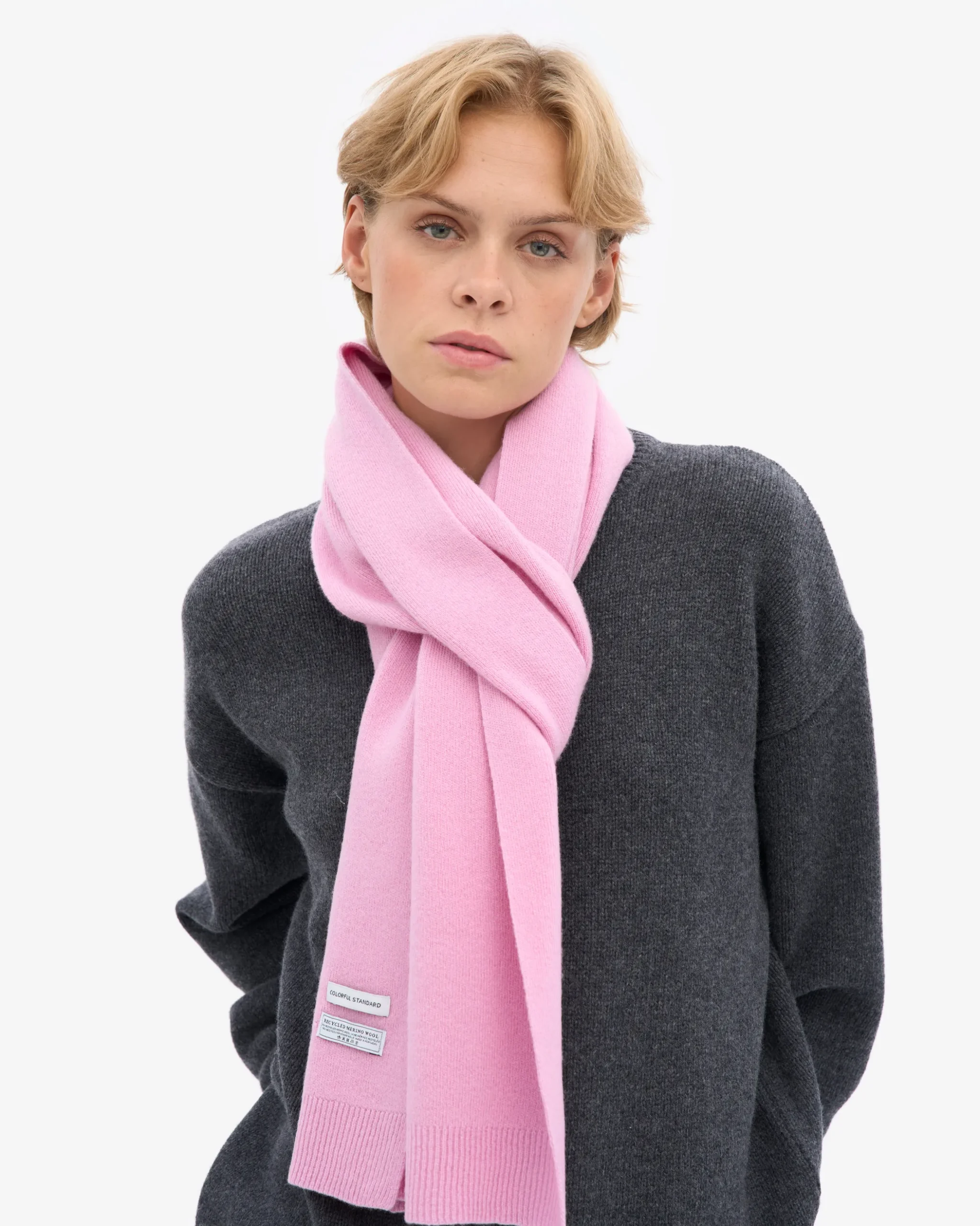 Merino Wool Scarf - Cherry Blossom