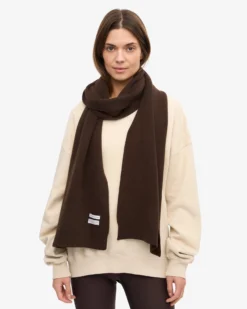 Merino Wool Scarf - Coffee Brown