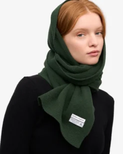 Merino Wool Scarf - Emerald Green