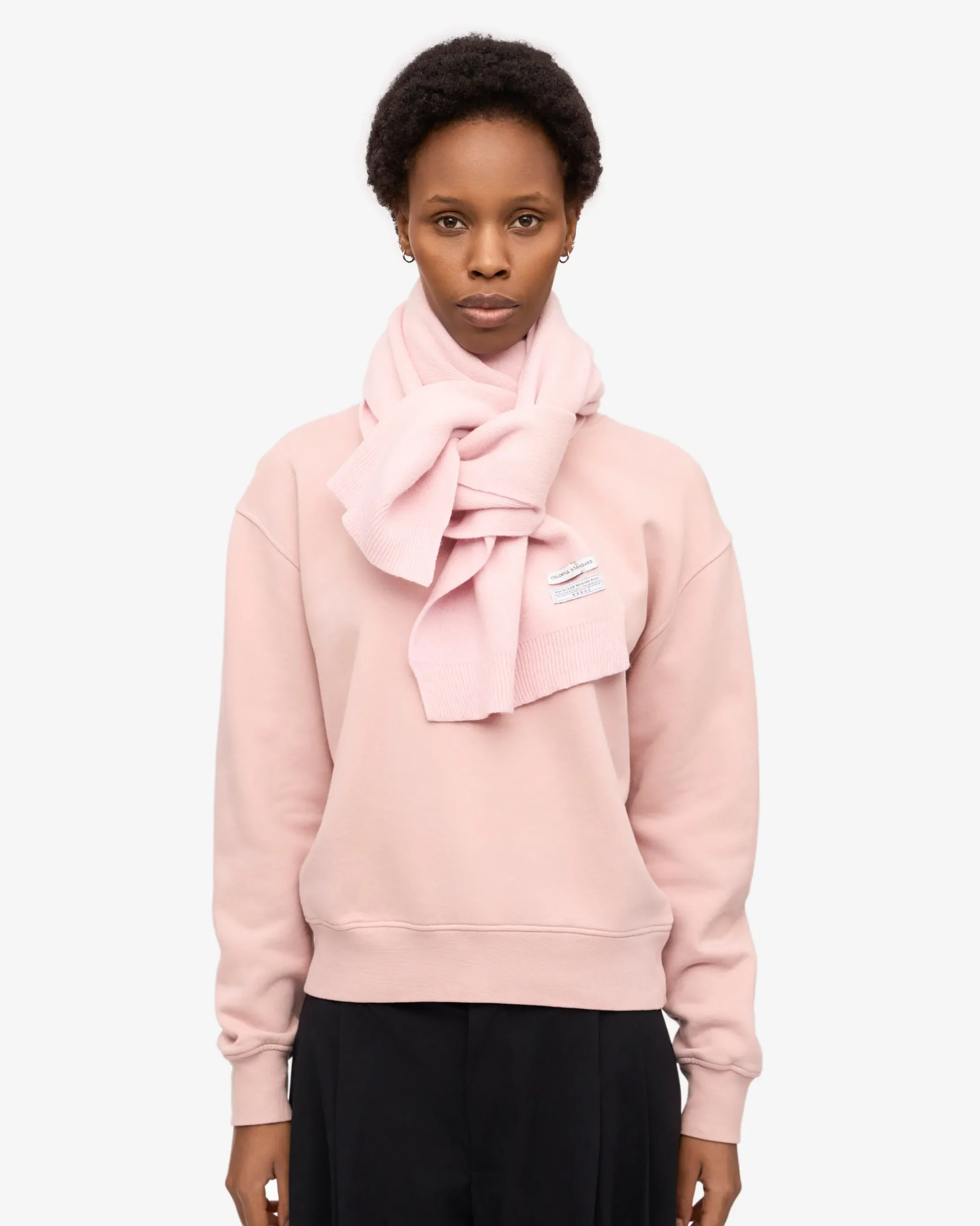 Merino Wool Scarf - Faded Pink