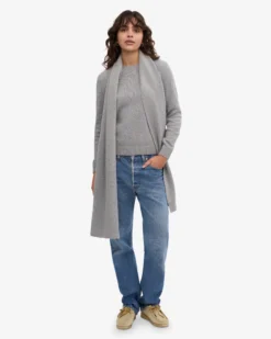 Merino Wool Scarf - Heather Grey