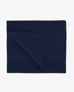 Merino Wool Scarf - Marine Blue